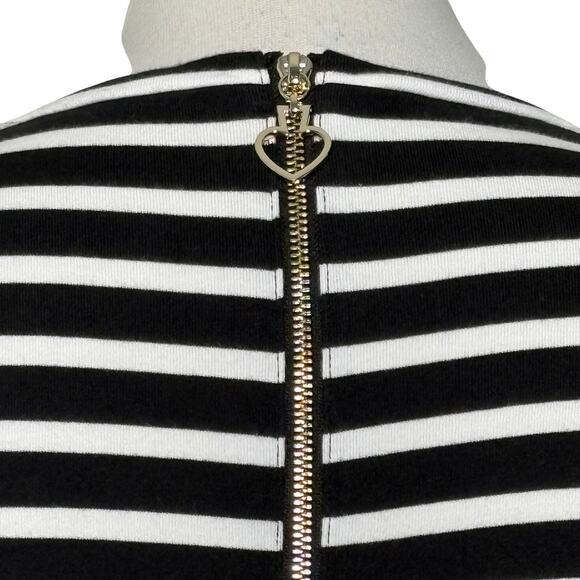 Kate Spade SZ S 100% Cotton Striped Black White Dress - Picture 7 of 12